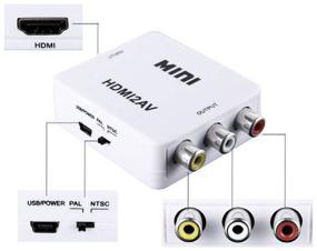 img 2 attached to HDMI to AV converter 3RCA (tulips), white