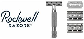 img 2 attached to ✂️ Rockwell Razors 6C T-Shape Razor: Gunmetal Chrome, 5 Replacement Blades - Superior Shaving Experience!