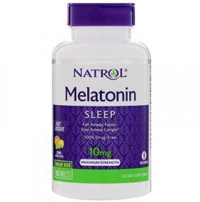 img 1 attached to Melatonin Fast Dissolve tabs, 10 mg, 60 pcs, 1 pack, citrus