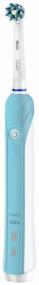 img 4 attached to Oral-B Pro 570 CrossAction, white-blue