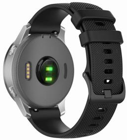 img 2 attached to Silicone Strap 22 mm for Huawei Watch 3 / 3 Pro / Samsung Amazfit Watch Etc - black