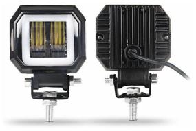 img 3 attached to Headlight LED 1pc 12-24V, 70x50 mm fog lamp, 20W, with lens, with DRL, fso flashes