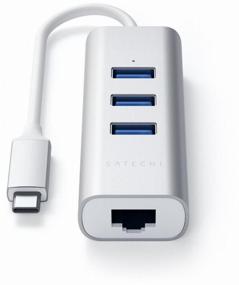 img 3 attached to USB-концентратор Satechi Type-C 2-in-1 Aluminum Hub and Ethernet Port (ST-TC2N1USB31A), разъемов: 3, silver