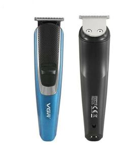 img 4 attached to Professional Machine, Razor, Trimmer, V-172 /5 in 1/Battery/9 Trimmer, Nose Trimmer, Razor/Stand/Color: Black and Blue