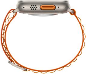 img 2 attached to 🍏 Apple Watch Ultra 49mm Titanium Case Cellular - Titanium/Orange Alpine Loop