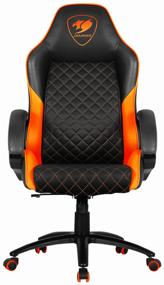 img 3 attached to Gaming chair COUGAR Fusion, upholstery: imitation leather, color: black/orange