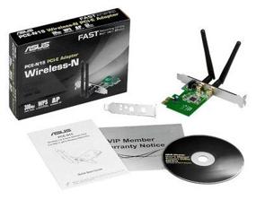 img 1 attached to WiFi adapter ASUS PCE-N15, green