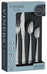 img 1 attached to Viners Cutlery set Everyday Glisten 16 pieces silver