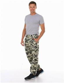 img 1 attached to Men's trousers / Summer trousers with elastic band / Military trousers, 100% cotton, 44-170RU