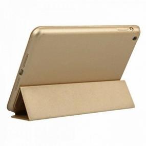 img 1 attached to Cover book for iPad Air 2 Smart case, Gold