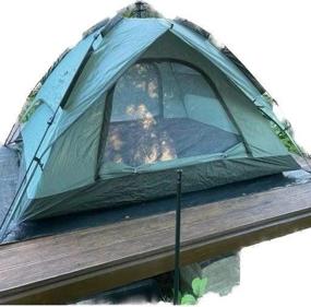img 1 attached to Automatic tourist tent with add. awning / 2-3-seater / dark green
