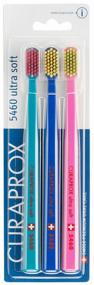 img 1 attached to Toothbrush Curaprox CS 5460 Ultra Soft, turquoise/blue/crimson, 3 pcs.