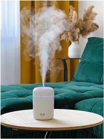 img 4 attached to Home Air Humidifier H2O/ Portable Air Humidifier/ LED Air Humidifier/ VIRG white