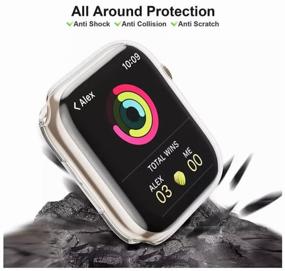 img 4 attached to Case for Apple Watch 7 45mm/Bumper for Apple Watch 7 45mm silicone , transparent with display protection