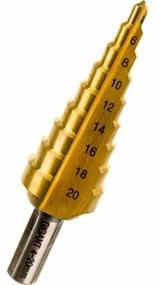 img 1 attached to Metal step drill A-market 4-20 mm Titanium-Coated HSS Step Drill
