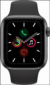 img 3 attached to Apple Watch Series 5 Smartwatch 44mm Aluminum Case RU, Space Grey/Black