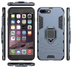 img 1 attached to Shockproof Case with Ring Panther Case for iPhone 7 Plus / 8 Plus blue