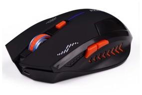 img 4 attached to Rechargeable wireless optical mouse, AZZOR black, silent, 2400dpi, side shortcuts, USB 2.4GHz