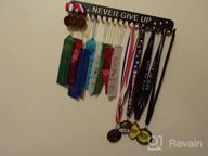 img 1 attached to Premium Medal Display Hanger Never Give Up With 20 Hooks,Medal Hanger Display For Wall With 16InchL,Race Medal Display Upgraded Medal Holder Display With Simple Design For Gymanstics,Race,Soccer,Swim review by Brent Gurney