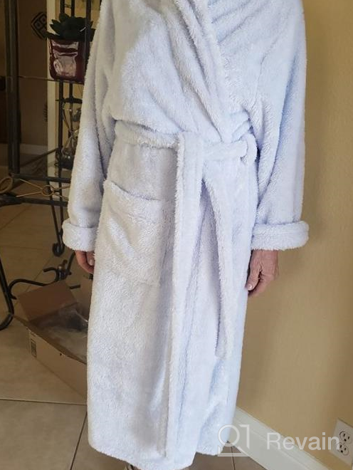 img 1 attached to 🛀 Pavilia Premium Women's Plush Soft Robe - Fluffy, Warm, Fleece Sherpa Shaggy Bathrobe review by Eric Jones