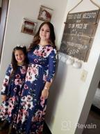 img 1 attached to Stylish Mommy and Me Matching Maxi Dresses with Boho Floral Print and Convenient Pockets from Qin.Orianna review by Dawn Clark