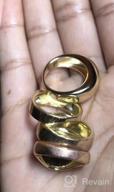 картинка 1 прикреплена к отзыву Набор из 4-х золотых массивных кольцевых колец для женщин, 18К настоящее золотое печатное полированное кольцо для стеклянной стопки - размеры 5-10 от Robin Naber