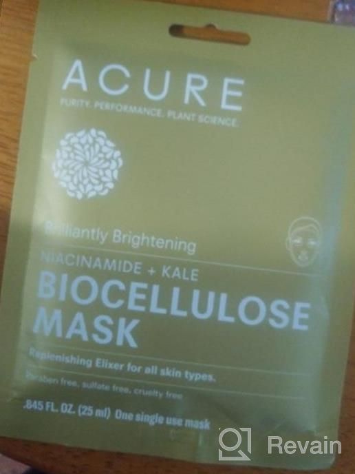 img 1 attached to Acure Brightening Bio-Cellulose Face Mask 100% Vegan Infused With Niacinamide & Kale For A Radiant Glow - Vitamin B3 For All Skin Types - Single Use Pack Of 1 review by Mike Rubenstein
