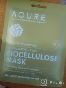 img 5 attached to Acure Brightening Bio-Cellulose Face Mask 100% Vegan Infused With Niacinamide & Kale For A Radiant Glow - Vitamin B3 For All Skin Types - Single Use Pack Of 1