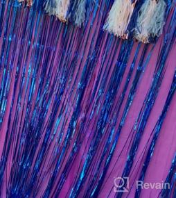 img 4 attached to Pack Of Two 3Ft X 8Ft Royal Blue Metallic Tinsel Foil Fringe Backdrops - Ideal For Birthday, Bachelorette, Wedding, Graduation, Christmas, Prom And Holiday Photo Booth Props And Party Decorations