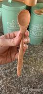 img 1 attached to Set Of 4 Wooden Measuring Spoons, Coffee Scoop Tablespoon And Teaspoon Mixing Measurement Decorative Long Handled Spoons review by Frankye Sherman