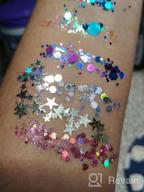 img 1 attached to 10G Chunky Glitter Set - Mermaid Dreams Holographic Face, Hair, Eye, And Body Glitter For Women. Perfect For Raves, Festivals, And Cosmetic Makeup. Loose Glitter With Stunning Shimmer And Shine. review by Steve Wynn