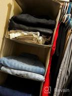 img 1 attached to 6-Shelf Hanging Closet Organizer And Storage By YOUDENOVA - Sturdy Bamboo Structure Cloth Organizer For Sweaters, 11.8” X 11.8” X 47.2” In Light Grey review by Matthew Coste