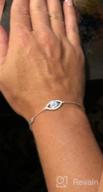 img 1 attached to Kaletine Blue Evil Eyes Link Bracelet - Hypnotic Sterling Silver 925 CZ Chain - Adjustable Length Range: 6.7", 7", 7.5 review by Brent Cole