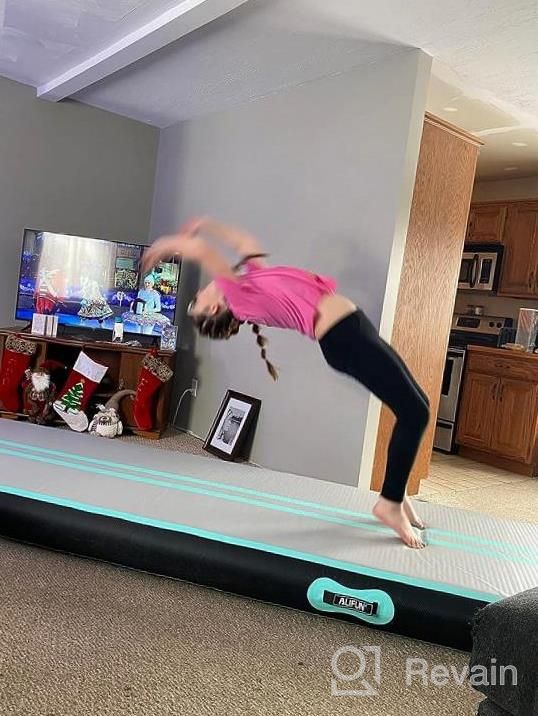 img 1 attached to Get Your Flip On With ALIFUN Inflatable Gymnastics Tumbling Track Air Mat – Available In Multiple Sizes And Thicknesses With Electric Air Pump Included! review by Erik Peterson