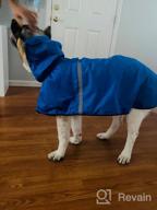 img 1 attached to Waterproof Dog Raincoat With Adjustable Belly Strap, Leash Hole & Reflective Strip - Lightweight Breathable Hoodie Jacket For Medium Large Dogs - Easy To Wear review by Jeremy Marshall