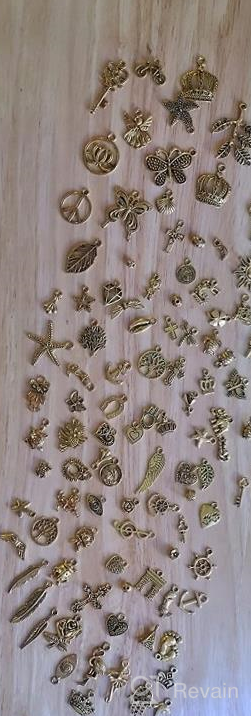 img 1 attached to 💍 220Pcs Assorted Gold Plated Enamel Charms Necklace Bracelet Pendants by SANNIX for Valentine's Day DIY Jewelry Making and Crafting review by Andrew Pickering