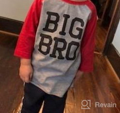 img 1 attached to 👕 Big Brother 3/4 Sleeve Baseball Tee Shirt – American Classics Gift for Boys – Perfect for Pregnancy Announcements and Toddler Boys review by Brandon Battaglia