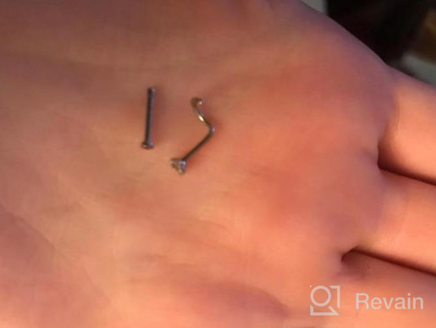 img 1 attached to 18G 20G 22G Surgical Steel Nose Pin Bone Screws Studs Body Piercing Jewelry For Women Men review by Sonya Murphy