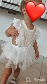 img 6 attached to 🦋 Kayotuas Newborn Baby Girls Butterfly Sleeve Romper Dress, Ruffle Lace Bodysuit Tutu Jumpsuit for Princess Outfit