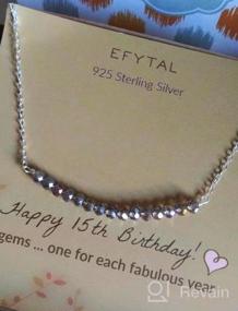 img 5 attached to EFYTAL 15th Birthday Gifts for Her: Sterling Silver Necklace with 15 Beads - Perfect Quinceanera Gift for 15 Year Old Girls