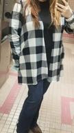 img 1 attached to Women'S Buffalo Plaid Open Front Long Cardigan By Lacozy review by Ryan Lawrence