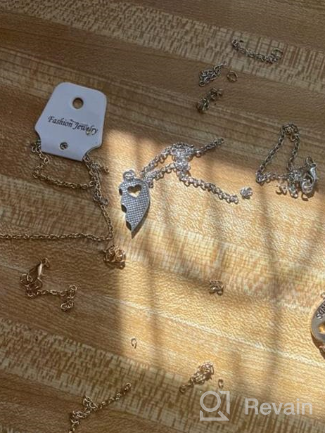 img 1 attached to 💕 SEO-Optimized BFF Friendship Necklace Set for 2 - Best Friend Necklaces, Matching Heart-BFF Gifts, Best Friends Forever Pendant Necklaces Set review by Tracy Fleurosier