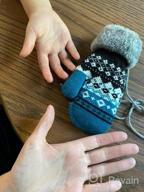 img 1 attached to ORVINNER Cold Weather Accessories Blue Green Mittens for Toddler Children Boys review by Mike Swanson