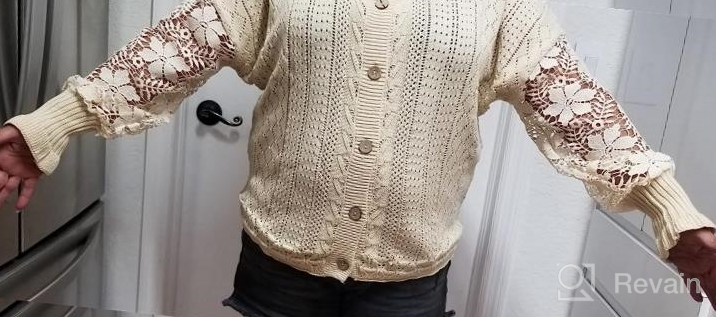 img 1 attached to Women'S AlvaQ Lightweight Lace Crochet Cardigan Sweater Kimono Jacket review by Javein Harvey