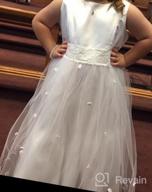 img 1 attached to White Cap Sleeved First Holy Communion Dress for Flower Girls - Big Girls review by Yvonne Roybal