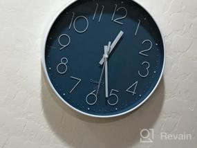 img 6 attached to Стильные и тихие 12-дюймовые настенные часы - идеально подходят для офиса, класса и домашнего декора - работают на батарейках, без шума - настенные часы Jomparis Black Quartz.