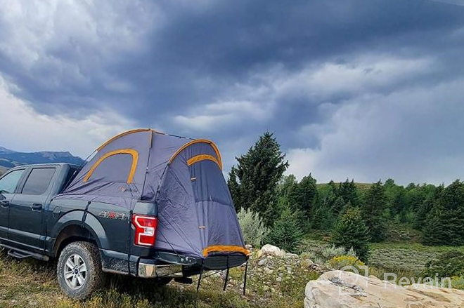 img 1 attached to Orange JoyTutus 2 Person Waterproof PU2000Mm Double Layer Pickup Truck Bed Tent, Portable 5.5'-6' Camping Preferred review by Matthew Ciula