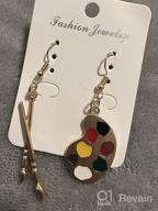 img 1 attached to Coadipress Palette Earrings Colorful Painter Girls' Jewelry review by Jennifer Phillips