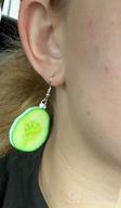 img 1 attached to Fruit-Inspired VEINTI+1 Trendy Statement Acrylic Earrings: Creative, Funny & Lifelike Jewelry for Women/Girls review by Adrienne Johnson