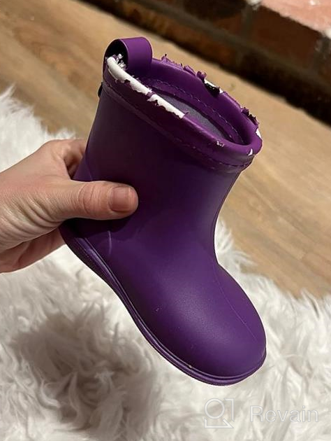 img 1 attached to Amoji Easy On Rain Shoes 👶 Boots for Baby, Toddler, and Little Kid review by Hartman Hernandez